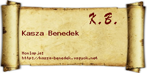 Kasza Benedek névjegykártya
