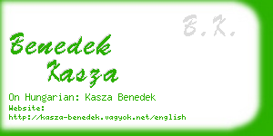 benedek kasza business card